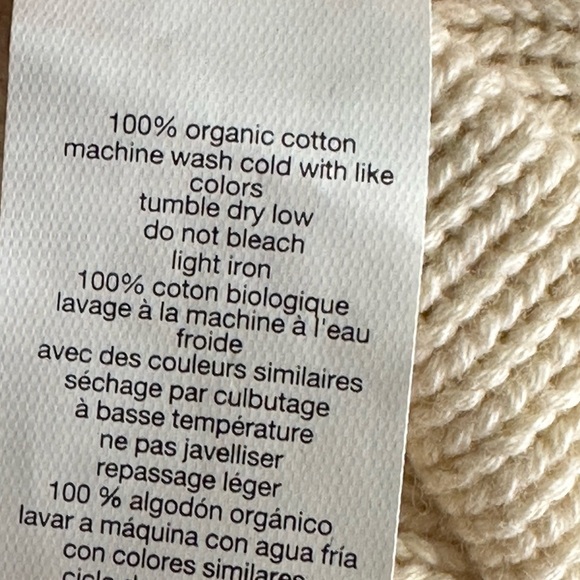 NWT Monica + Andy 100% Organic Cotton Beige Baby Knit Set w/ Pink K Initial 3-6m - Picture 3 of 6